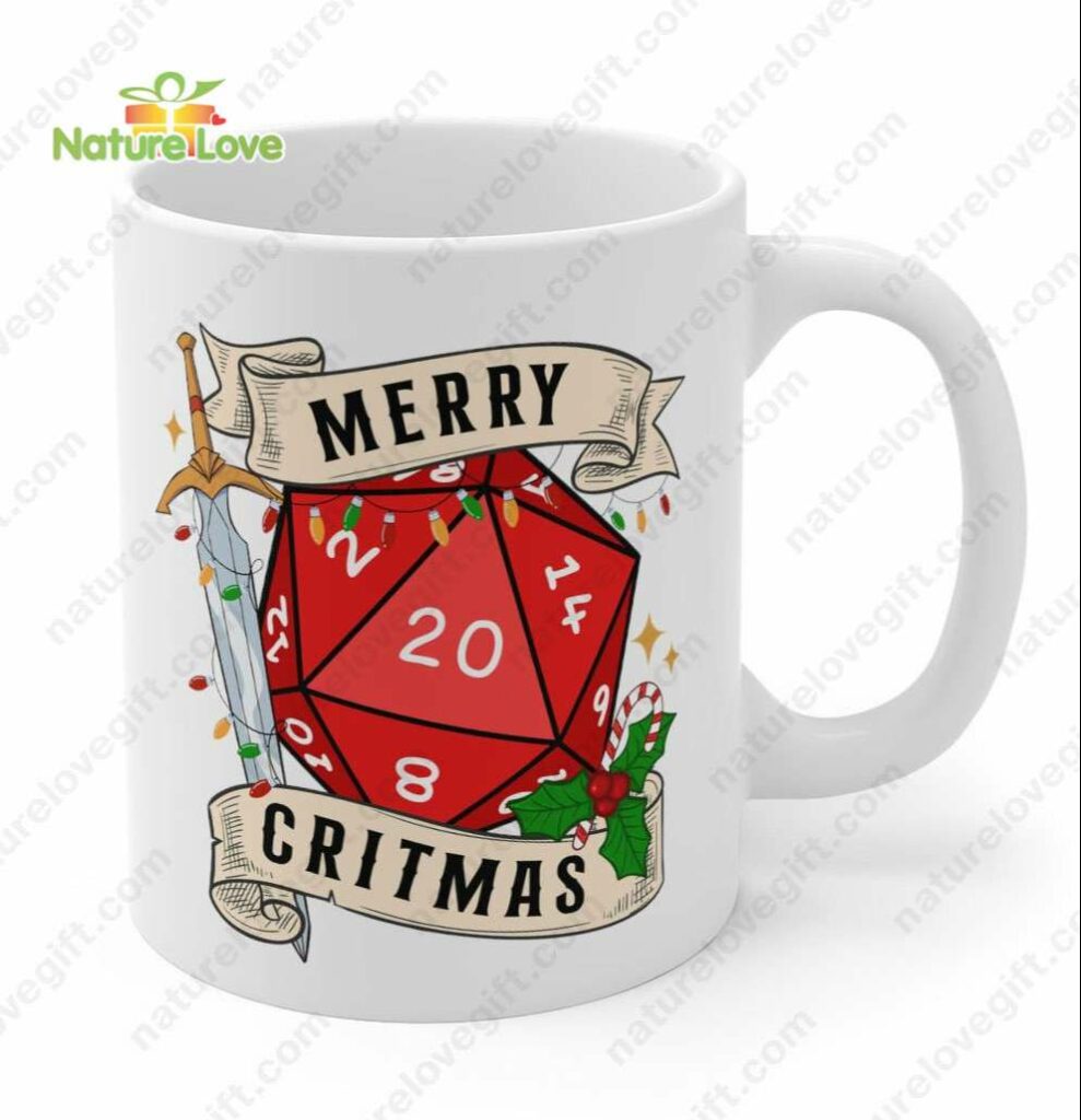 D20 dice christmas