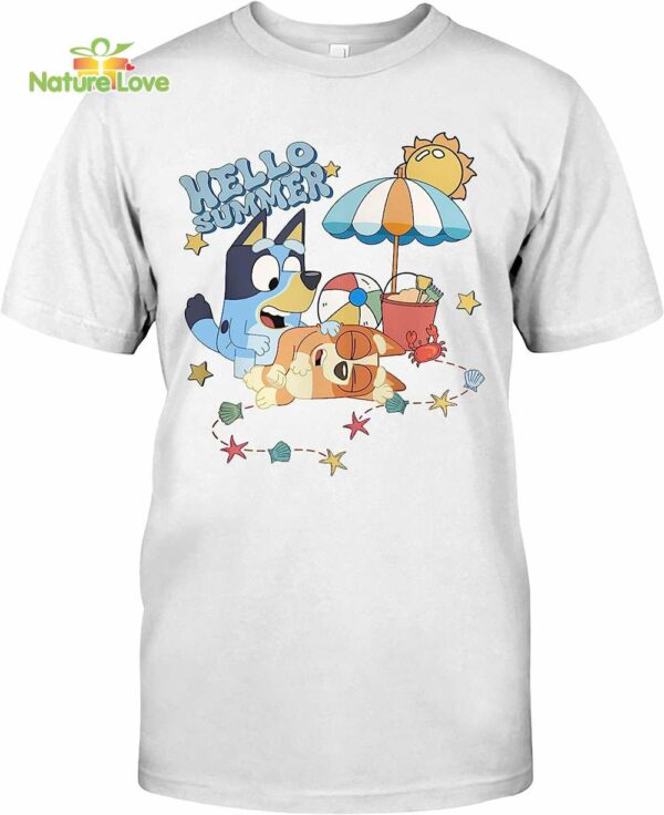 Bluey Bingo Hello Summer Tshirt, Bluey and Bingo Tshirt, Last Day of School Tshirt Summer Vibes Bluey Tshirt