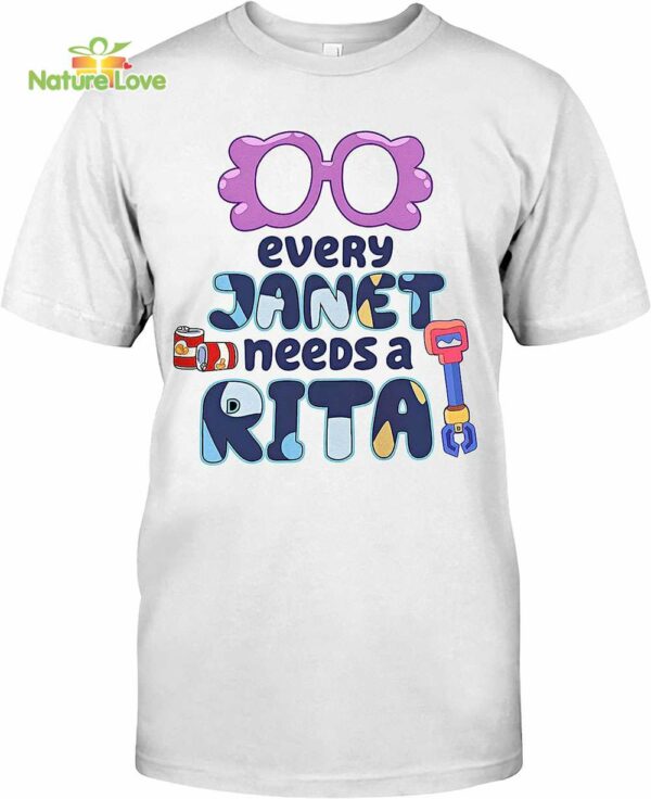Bluey Every Janet Needs A Rita Tshirt, Bluey Janet and Rita Tshirt, Bluey Grannies Tshirt