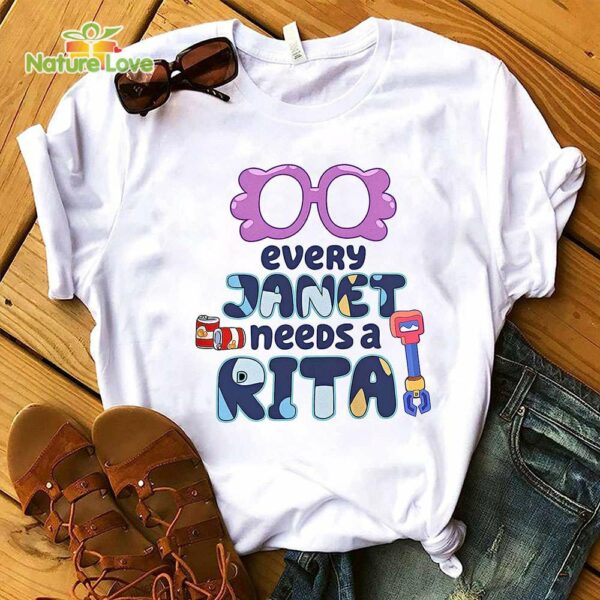Bluey Every Janet Needs A Rita Tshirt, Bluey Janet and Rita Tshirt, Bluey Grannies Tshirt