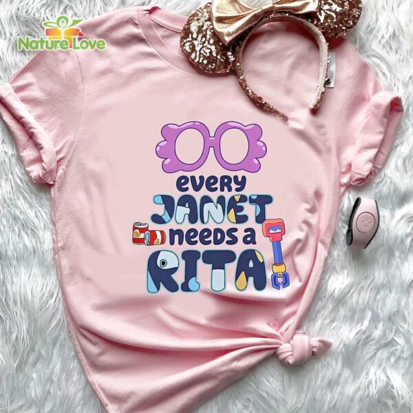 Bluey Every Janet Needs A Rita Tshirt, Bluey Janet and Rita Tshirt, Bluey Grannies Tshirt