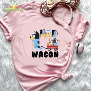 Bluey Dad Wagon Cool Dad Club Bluey D0g T Shirt Funny Dad Bandit Heeler Dad Bluey Bingo T Shirt White 3