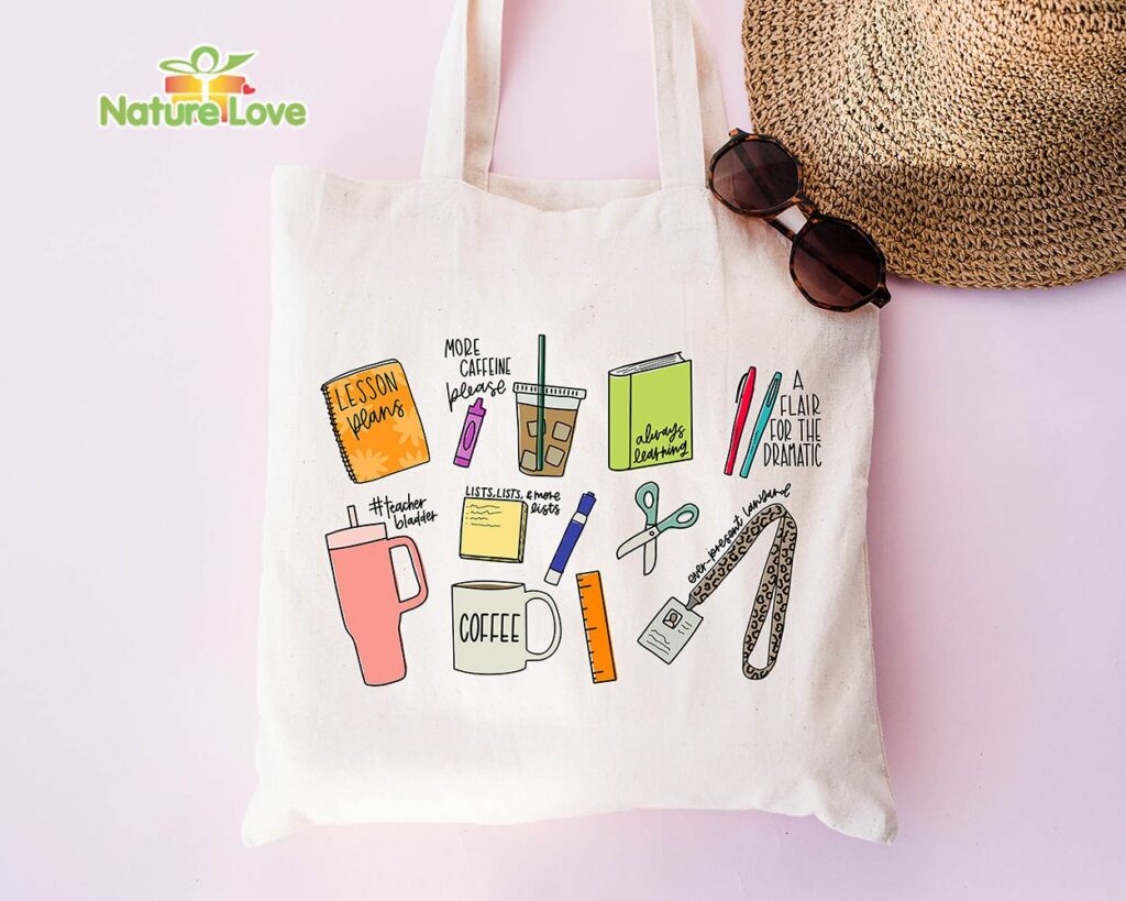 Back To School Supplies Teacher Tote Bag Gift For Teacher - Unique ...