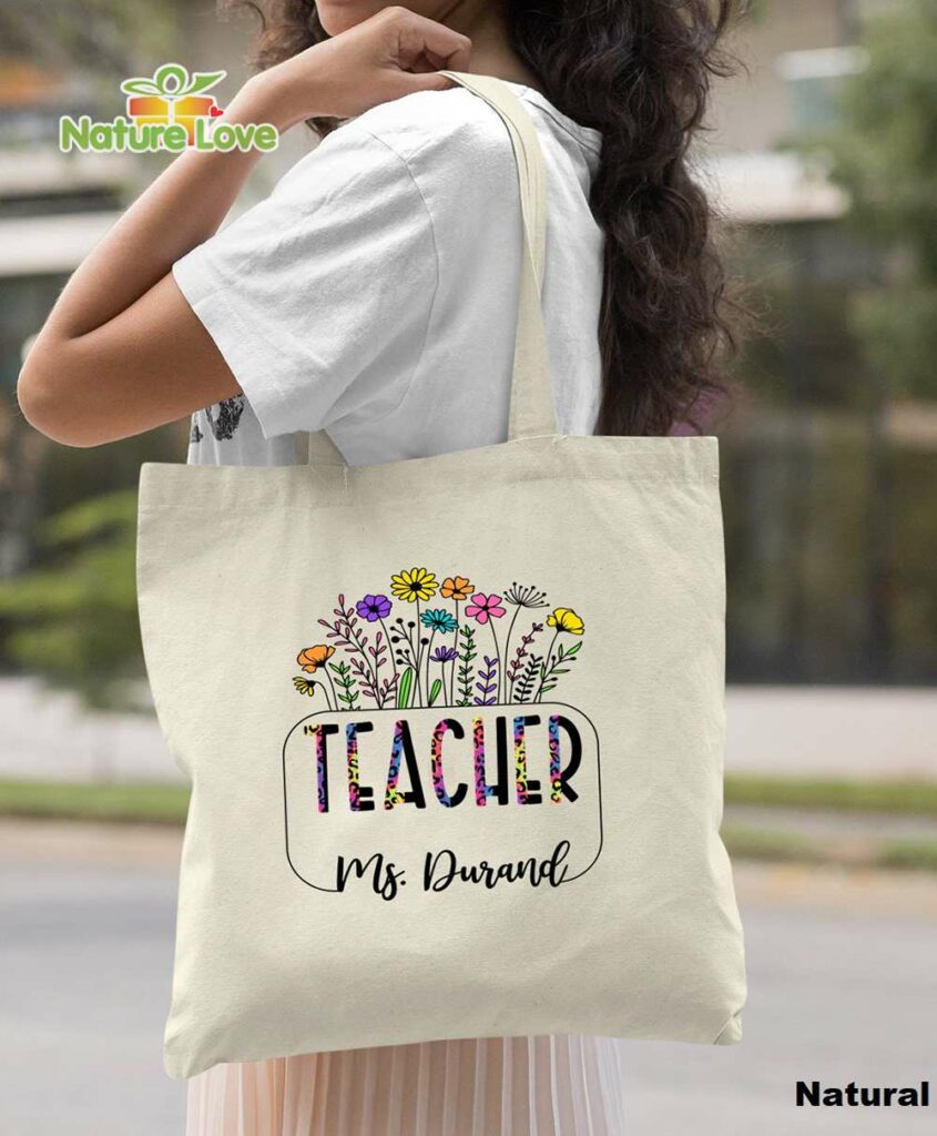 Custom Teacher Tote Bag With Name Back To School Teacher Gift - Unique ...