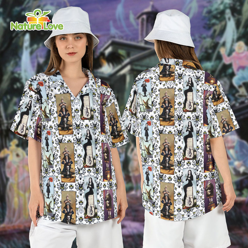 thumbnail image 2 of Haunted Mansion Halloween Hawaiian Shirt - Spooky Vibes & Comfortable Polyester For Unisex Adults 2 of 6
