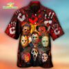 Halloween Horror Movie Characters Blood Scary Hawaiian Shirt Horror Movie Killers Jason Voorhees Michael Myers