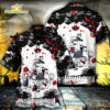 Horror Characters Movie Kitten Cosplay Hawaiian Shirt, Funny Halloween Horror Scary Movie Button Down Shirt