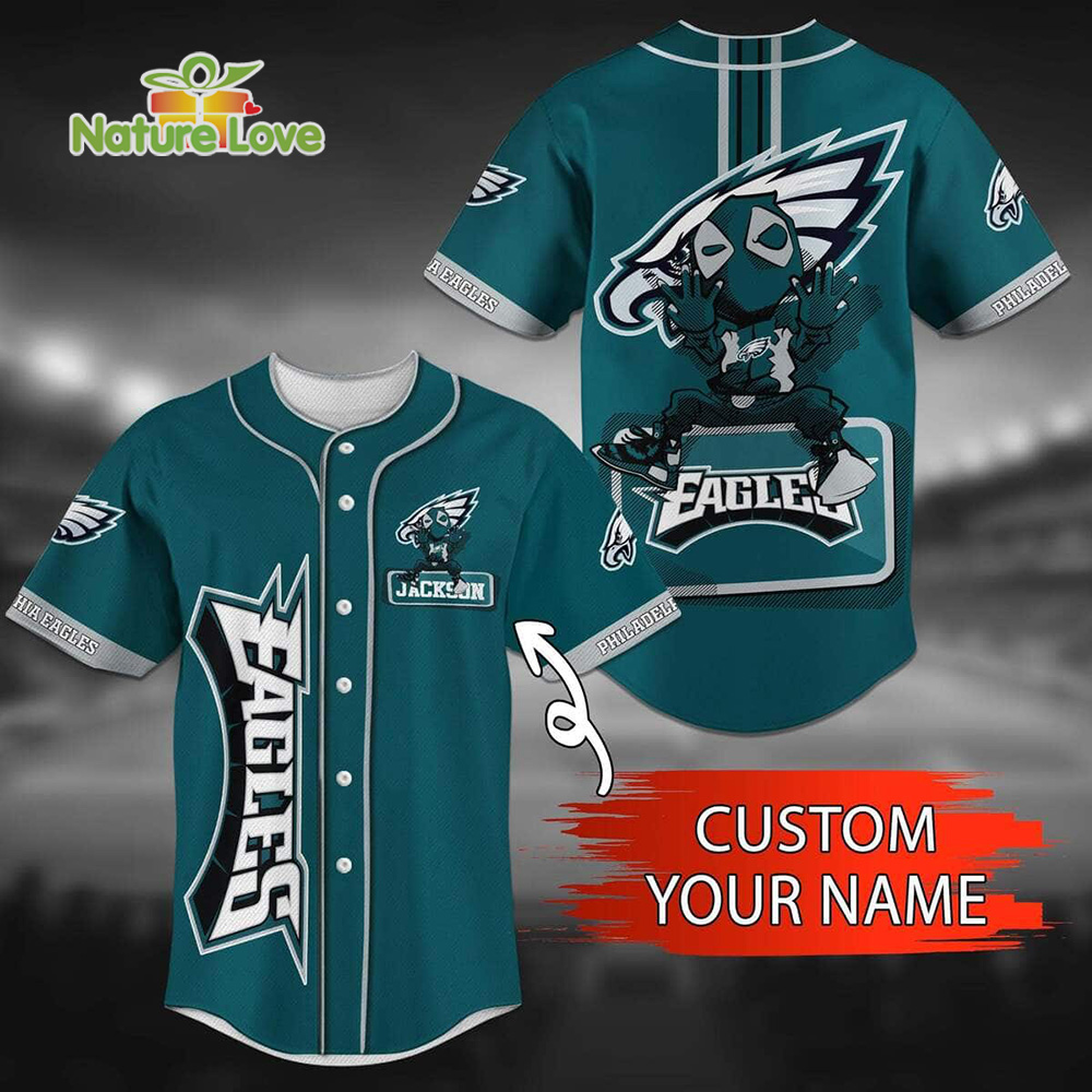 Personalized NFL Philadelphia Eagles Baseball Jersey Gift For Eagles Fans