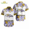 NFL Baltimore Ravens Tropical Floral Hibiscus Hawaiian Shirt