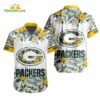 NFL Green Bay Packers Tropical Floral Hibiscus Hawaiian Shirt