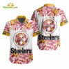 NFL Pittsburgh Steelers Tropical Floral Hibiscus Hawaiian Shirt