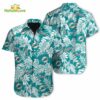 Tropical Leafs Miami Dolphins NFL Button Up Hawaiian Shirt