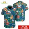 Tropical Floral New York Islanders Custom Name Hawaiian Shirt