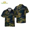 NBA Denver Nuggets Tropical Palm Leaves Button Up Hawaiian Shirt
