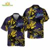 NBA Utah Jazz Tropical Palm Leaves Button Up Hawaiian Shirt