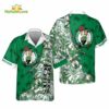 Boston Celtics Tropical Floral Button Up Hawaiian Shirt