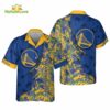 Retro NBA Golden State Warriors Tropical Flowers Button Up Hawaiian Shirt