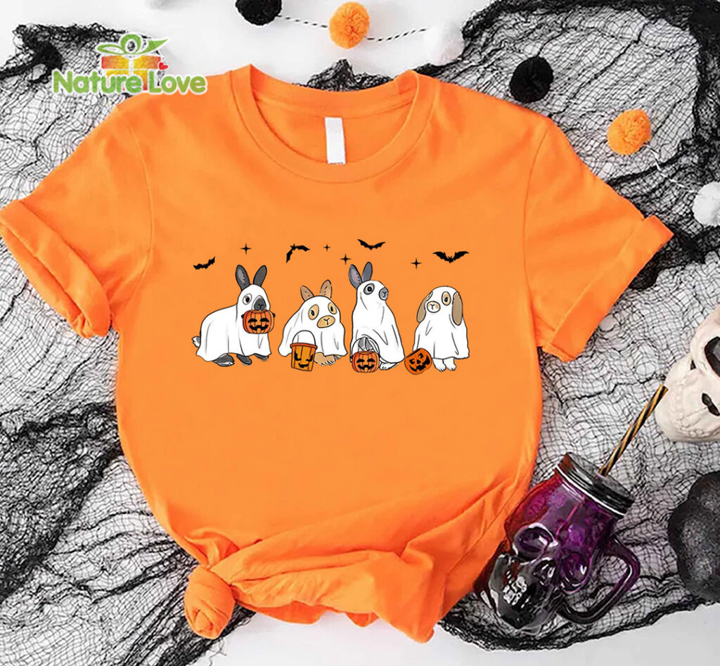 Ghost Rabbits Spooky Season Halloween Shirt Gift for Rabbit Lover - The ...