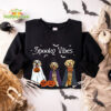 Labrador Wizard Ghost Dogs Spooky Vibes Halloween Shirt Dog Lover Gift