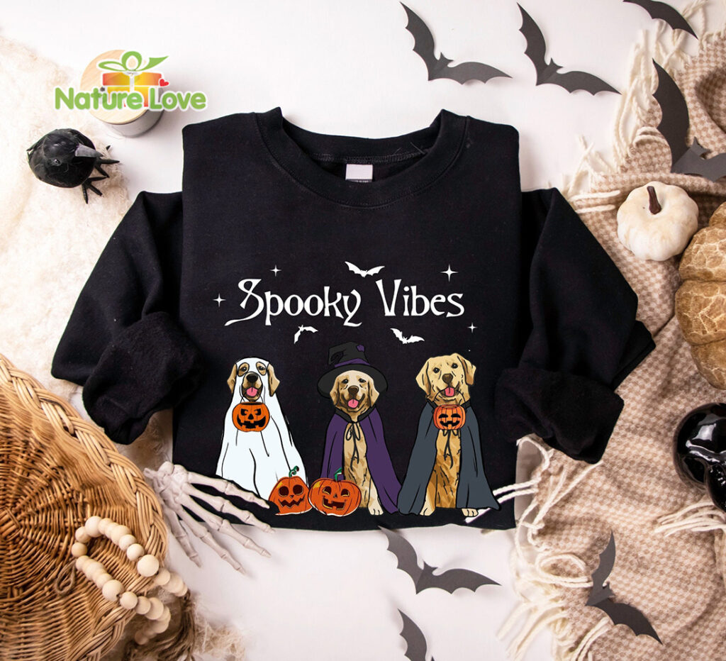 Labrador Wizard Ghost Dogs Spooky Vibes Halloween Shirt Dog Lover Gift ...