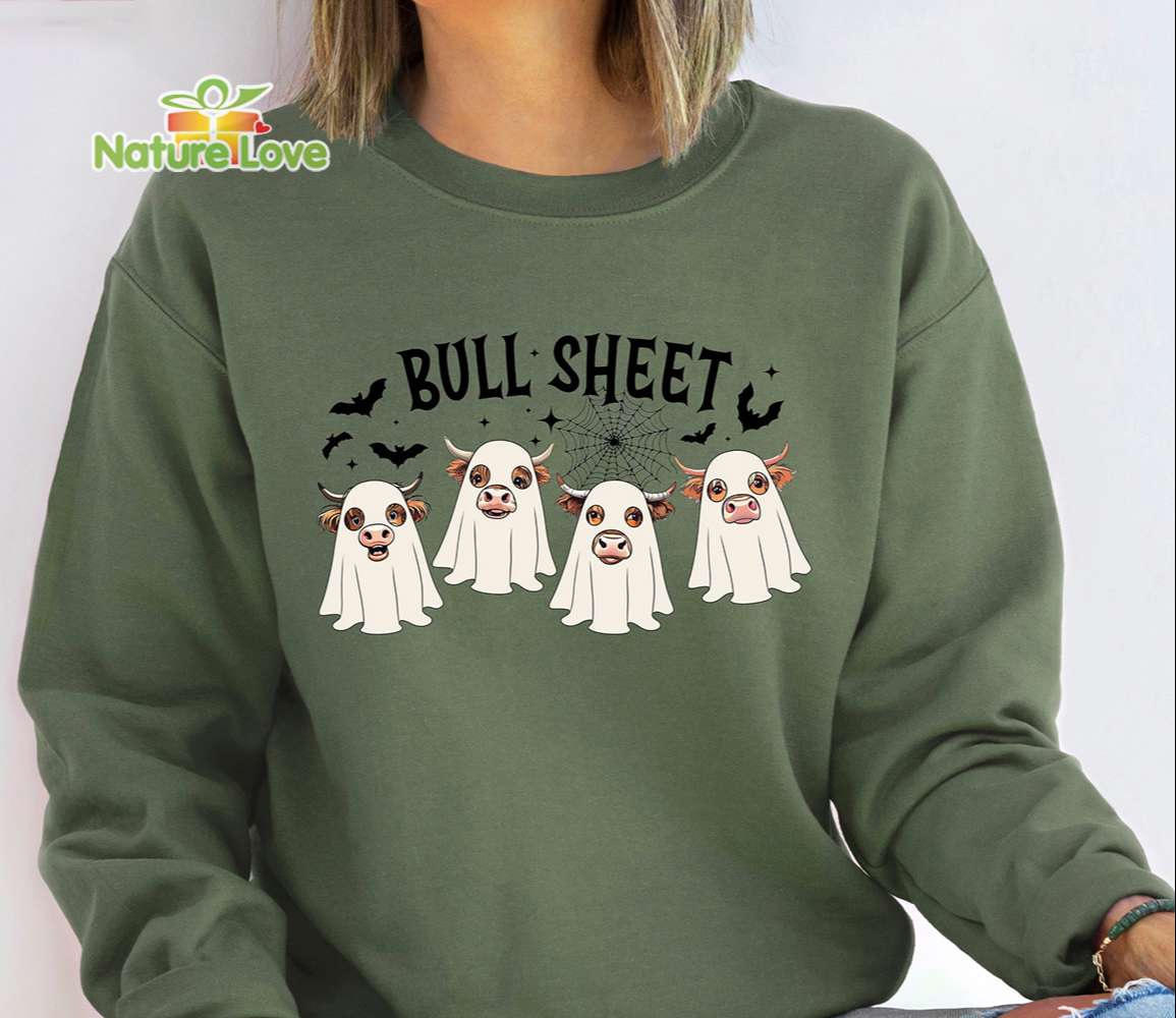 Bull Sheet Highland Ghost Cow Halloween Shirt Gift for Cow Lover