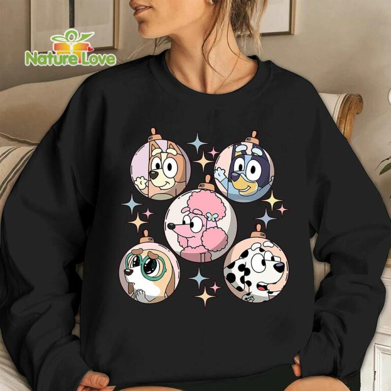 Jingle Bell Bluey And Friends Christmas Shirt Bluey Bingo Xmas Gifts