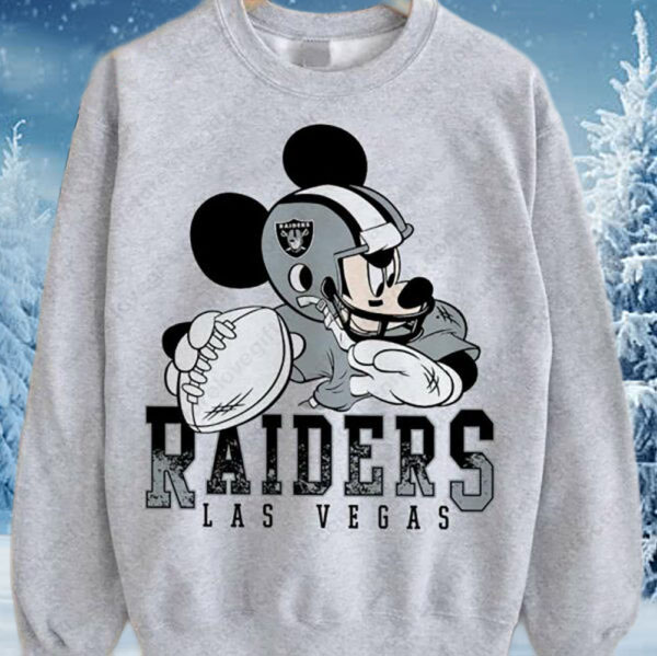 Mickey Mouse Las Vegas Raiders Sweatshirt Disney Inspired Game Day Football Shirt Mickey Mouse Las Vegas Raiders Sweatshirt Disney Inspired Game Day Football Shirt
