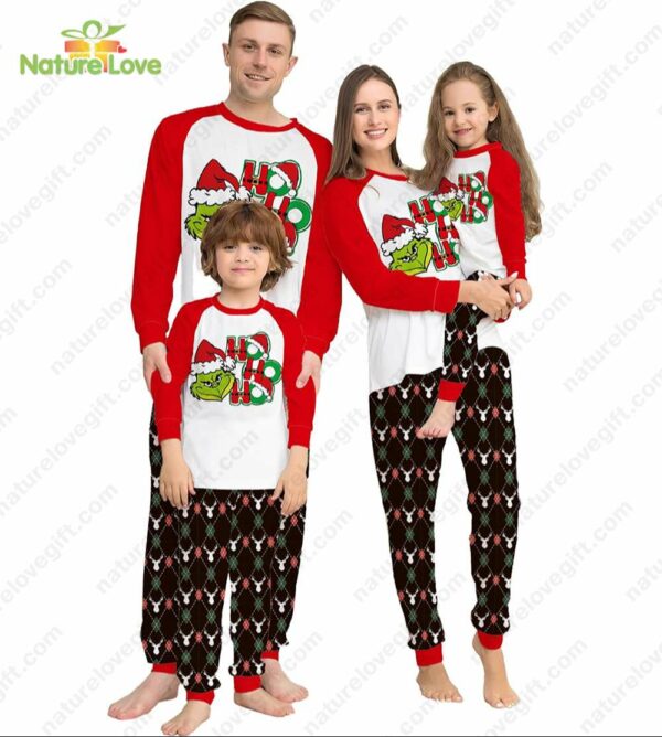 Grinch Pjs Matching Christmas Pajamas for Family Xmas Sleepwear 1