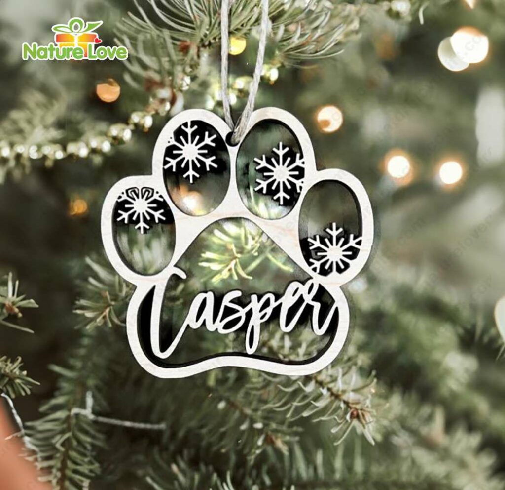 Personalized Dog Ornament Custom Pet Ornaments Christmas Gift for Dogs