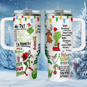 Funny Grinch Christmas Stanley 40oz Tumbler With Handle