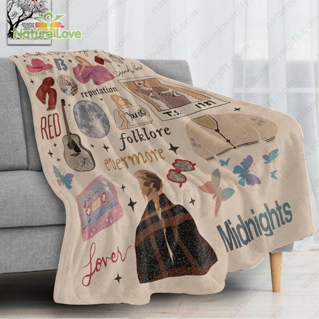 Eras tour vintage taylor swift blanket album gift for fans the best