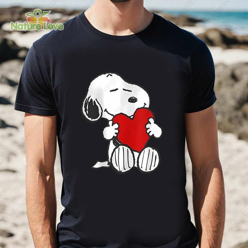 Peanuts Snoopy Hugging Heart Valentine Shirt for Couple - Unique Gifts ...