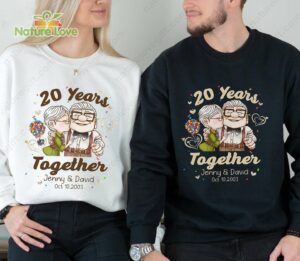 Custom His Carl Her Ellie Disney Up Couple Shirt Anniversary Valentine Gift - Unique Gifts for