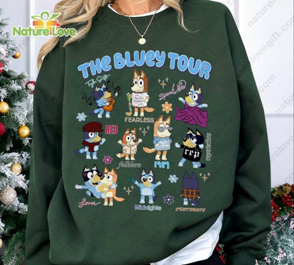 Bluey Eras Tour Shirt The Bluey’s Tour Music Tee Swifties Gift