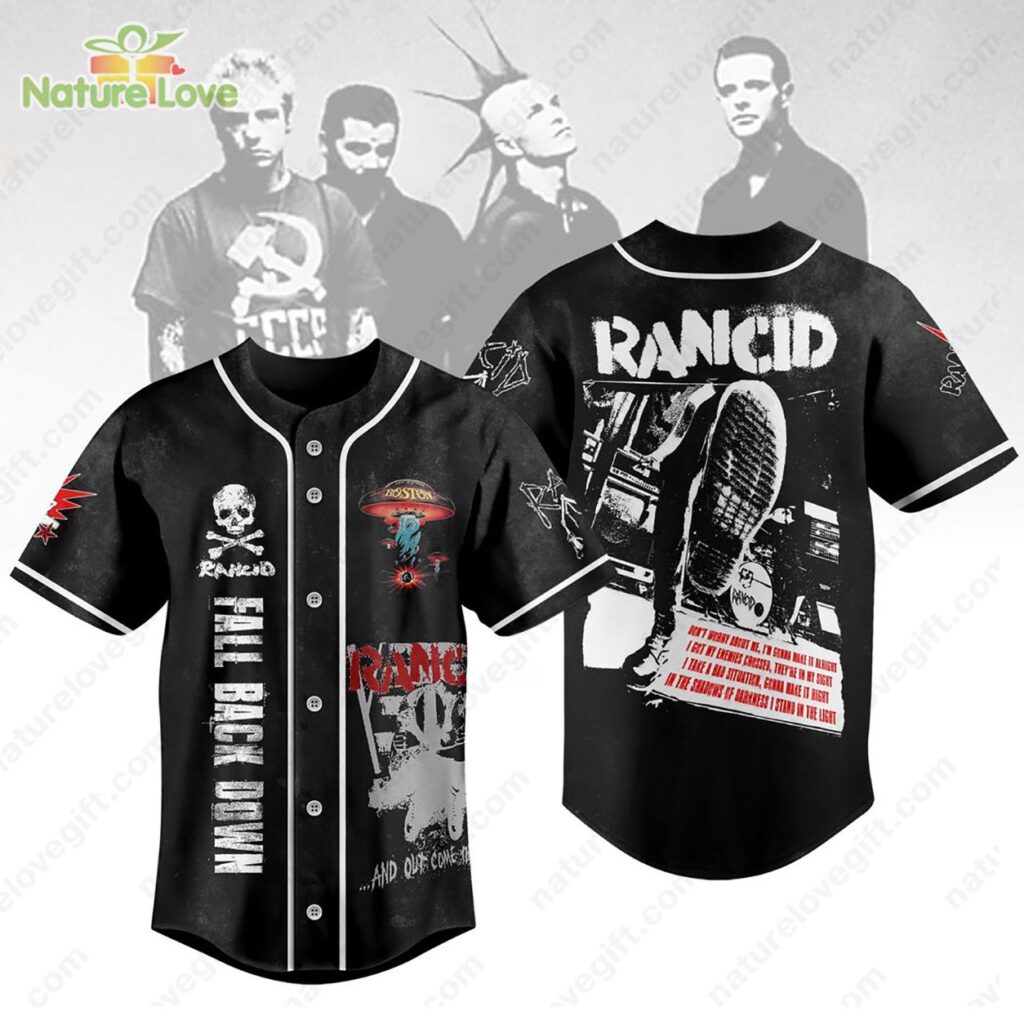 Rancid Fall Back Down Punk Rock Band Baseball Jersey - Unique Gifts For ...