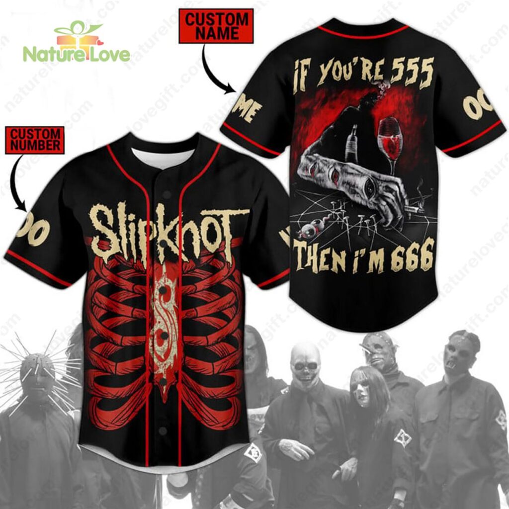 Slipknot Heretic Anthem If You're 555 Then I'm 666 Custom Baseball