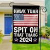 Hawk Tuah Spit On That Thang 2024 Funny American Flag