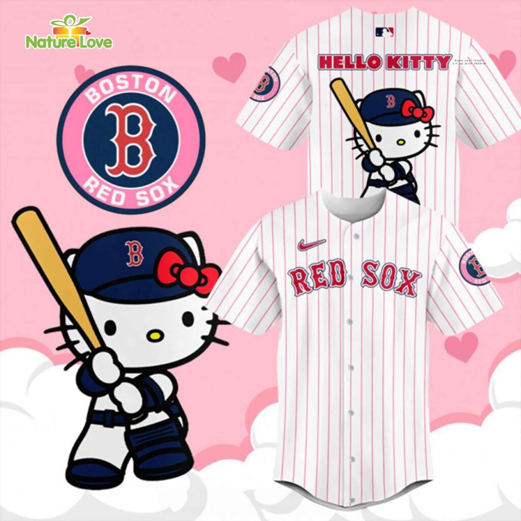 Boston Red Sox Hello Kitty Playing Baseball Jersey