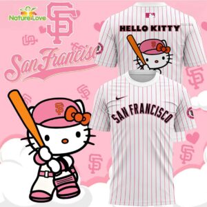 San Francisco Giants Hello Kitty Night 2024 Stripe MLB Shirt