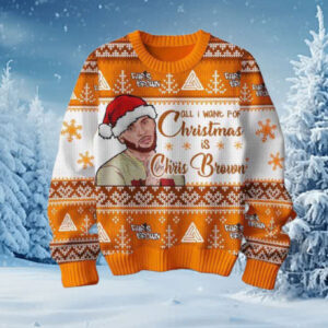 Chris Brown All I Want For Christmas Is Chris Brown Ugly Christmas Sweater