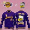 Los Angeles Lakers Hello Kitty Basketball​ Purple Baseball Jacket