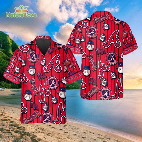 Atlanta Braves Logo Summer Hawaiian Shirt MLB Gift for Braves Fans