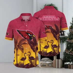Arizona Cardinals Hawaiian Shirt Flamingo Paradise Design 198473