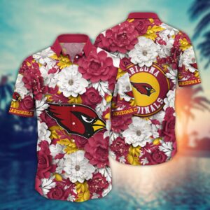 Arizona Cardinals Hawaiian Shirt Floral Design 332478