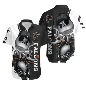 Atlanta Falcons Jack Skellington Zero Hawaiian Shirt by