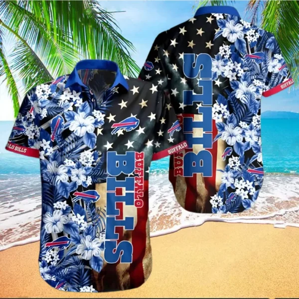 Buffalo Bills Floral Hawaiian Shirt Star Spangled Design 343317