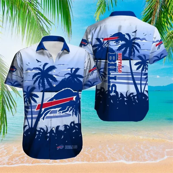 Buffalo Bills Hawaiian Shirt Island Sunrise Gradient Design 607869