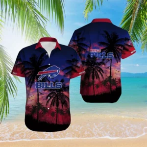 Buffalo Bills Hawaiian Shirt Tropical Bloom Gradient Design 405549
