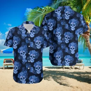 Buffalo Bills Skull Rose Hawaiian Shirt 643051