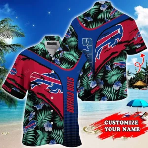 Buffalo Bills Tropical Hawaiian Shirt Abstract Design Personalized 845763